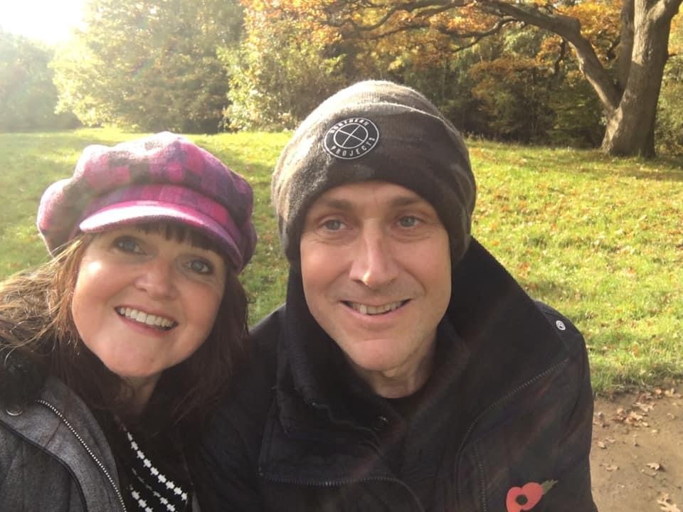Tara and Andrew in the park