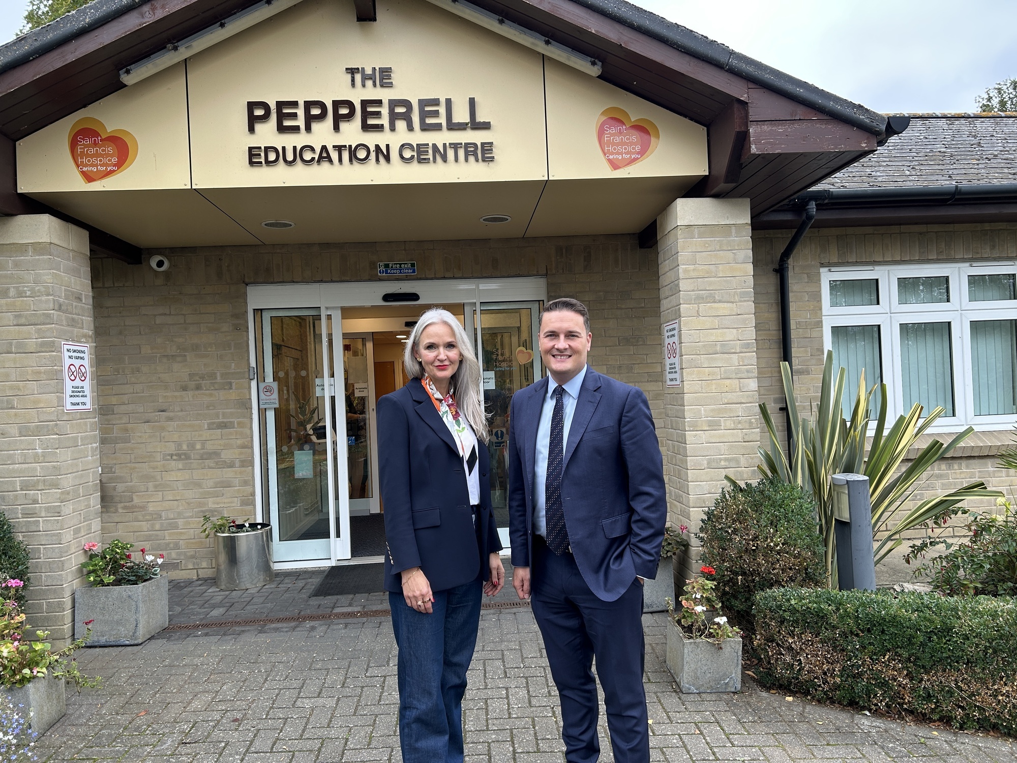 Grazina and Wes outside the Ed centre