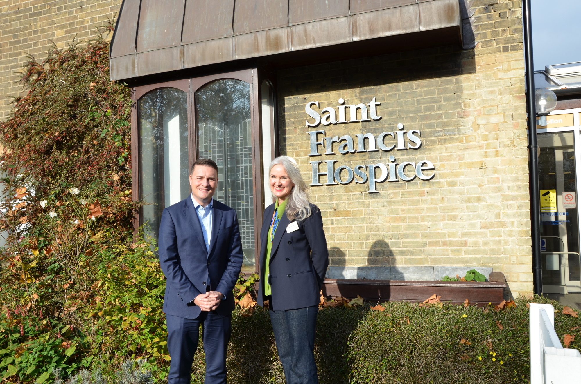 Health Secretary Wes Streeting and Grazina Berry CEO at Saint Francis Hospice