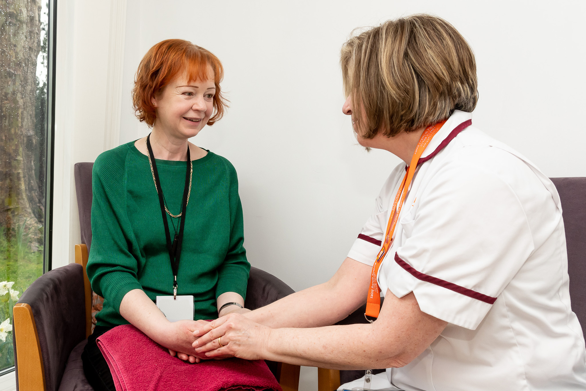 Joan with Sharon Williams, complementary therapist