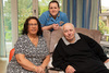 Mary Anne and Eddie on the ward with Emma Brown, healthcare assistant (1)